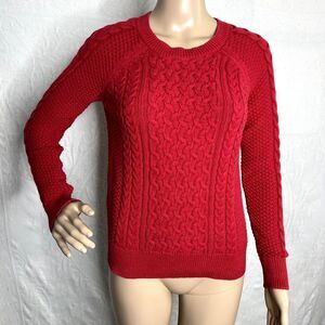 Gap Red Chunky Knit Crewneck Sweater